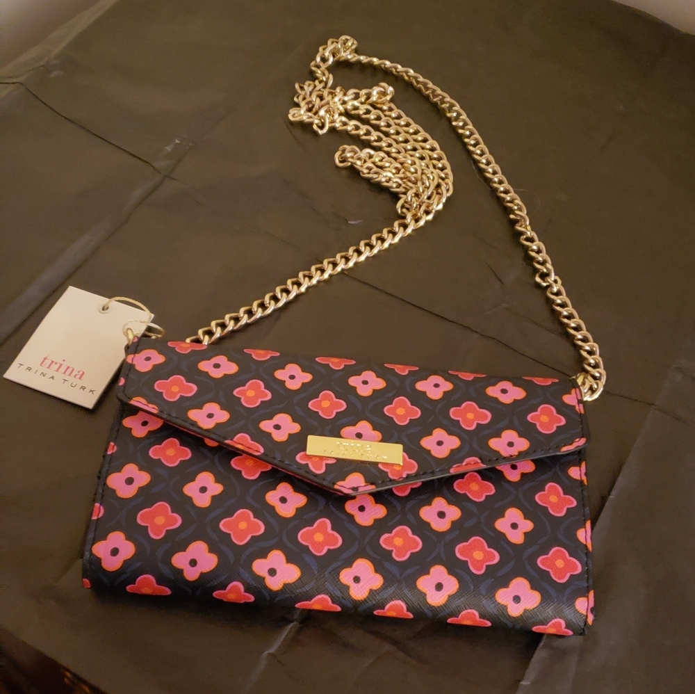 Nwt Trina Turk Flowery Crossbody Purse